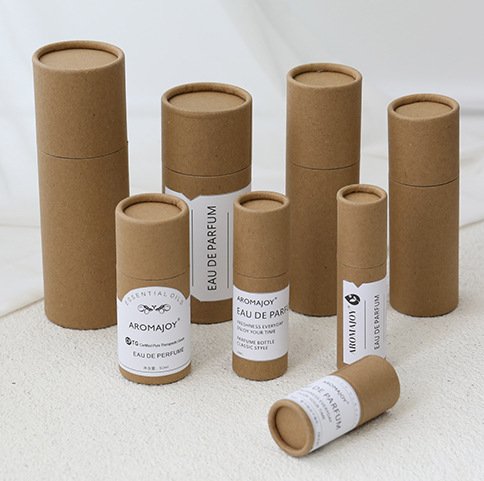 Eco-friendly kraft paper tubes for tea and organic retail packaging