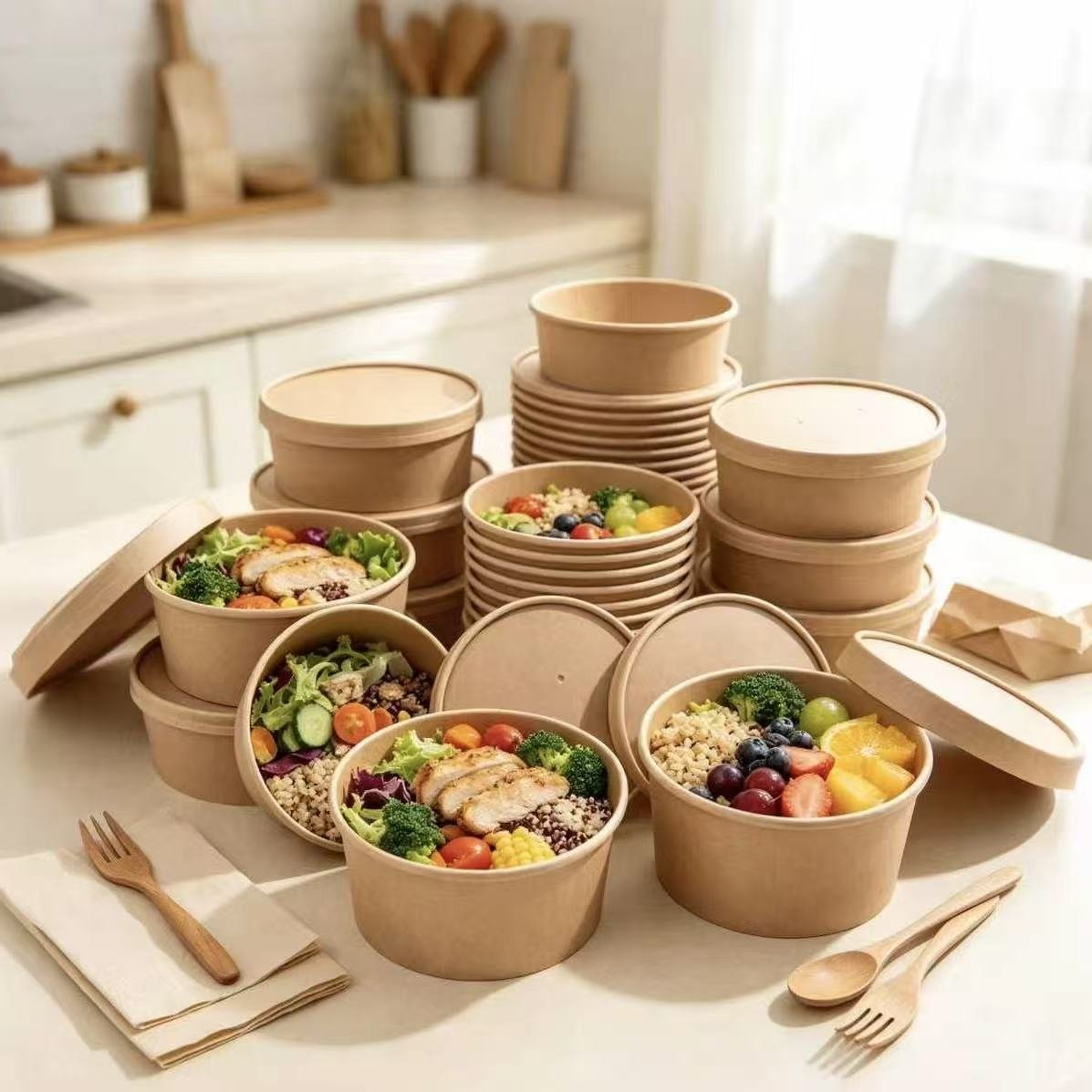 Food Contact Safe and Takeout Paper Packaging