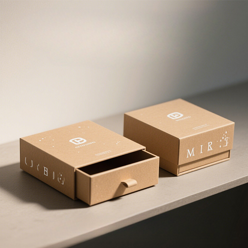 Rigid Kraft Drawer and Lid Packaging Boxes