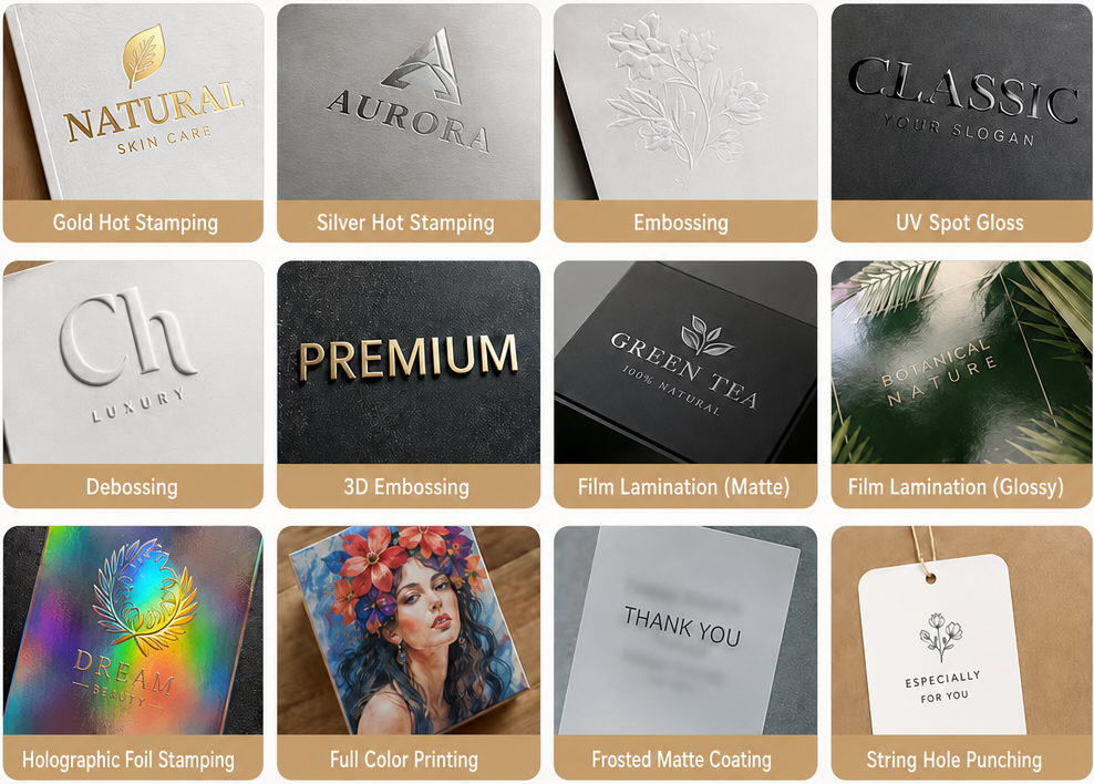 Custom mailers with logo displaying high-precision material details