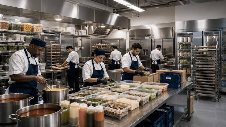 Freezable and microwavable catering containers