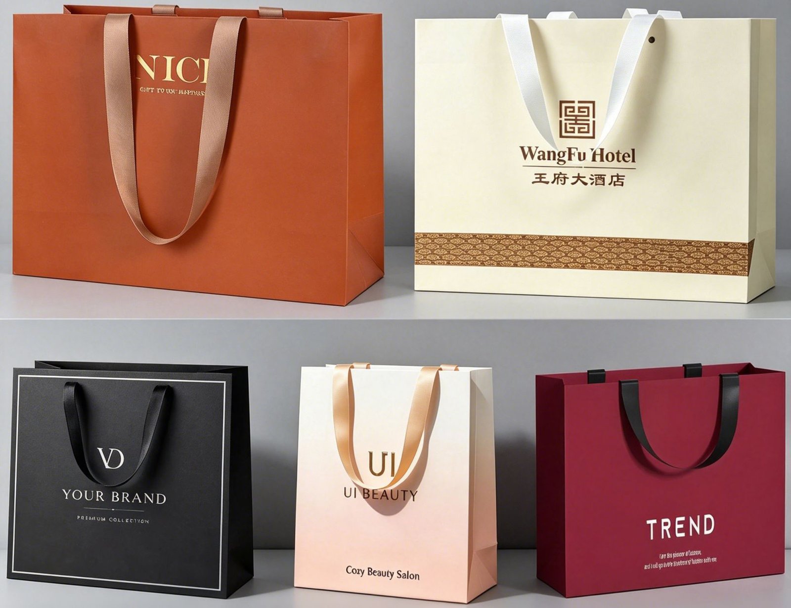 Custom eco-friendly paper tote bags and mailing pouches by Boxivia packaging