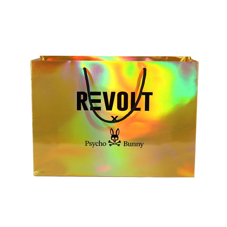 Foil-stamped luxury gift bags engineered for high-end unboxing