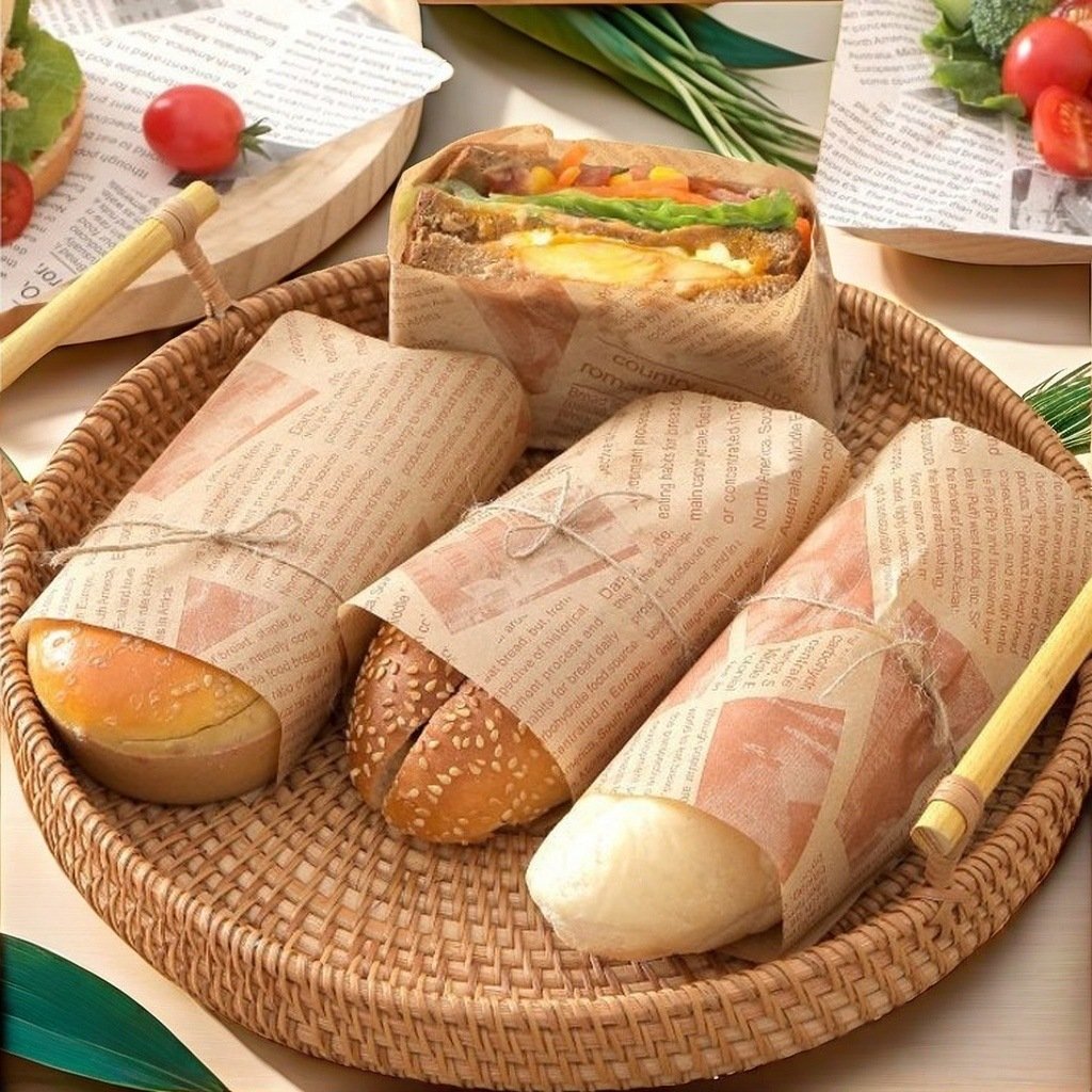 Boxivia packaging custom printed greaseproof food wrapping paper product matrix