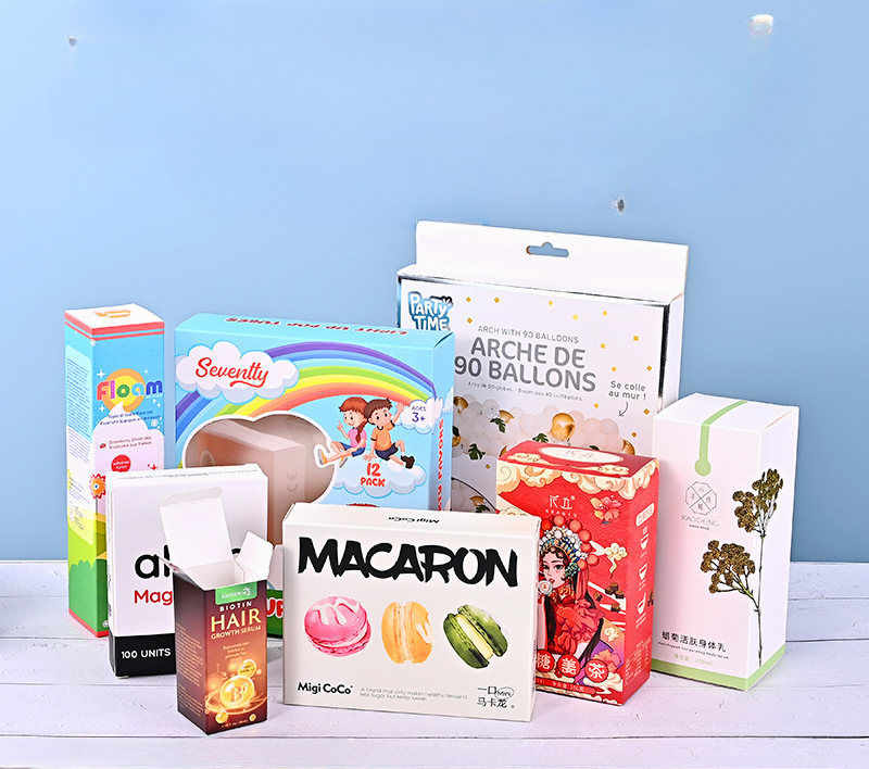 Custom printed folding cartons and retail paper boxes for cosmetics